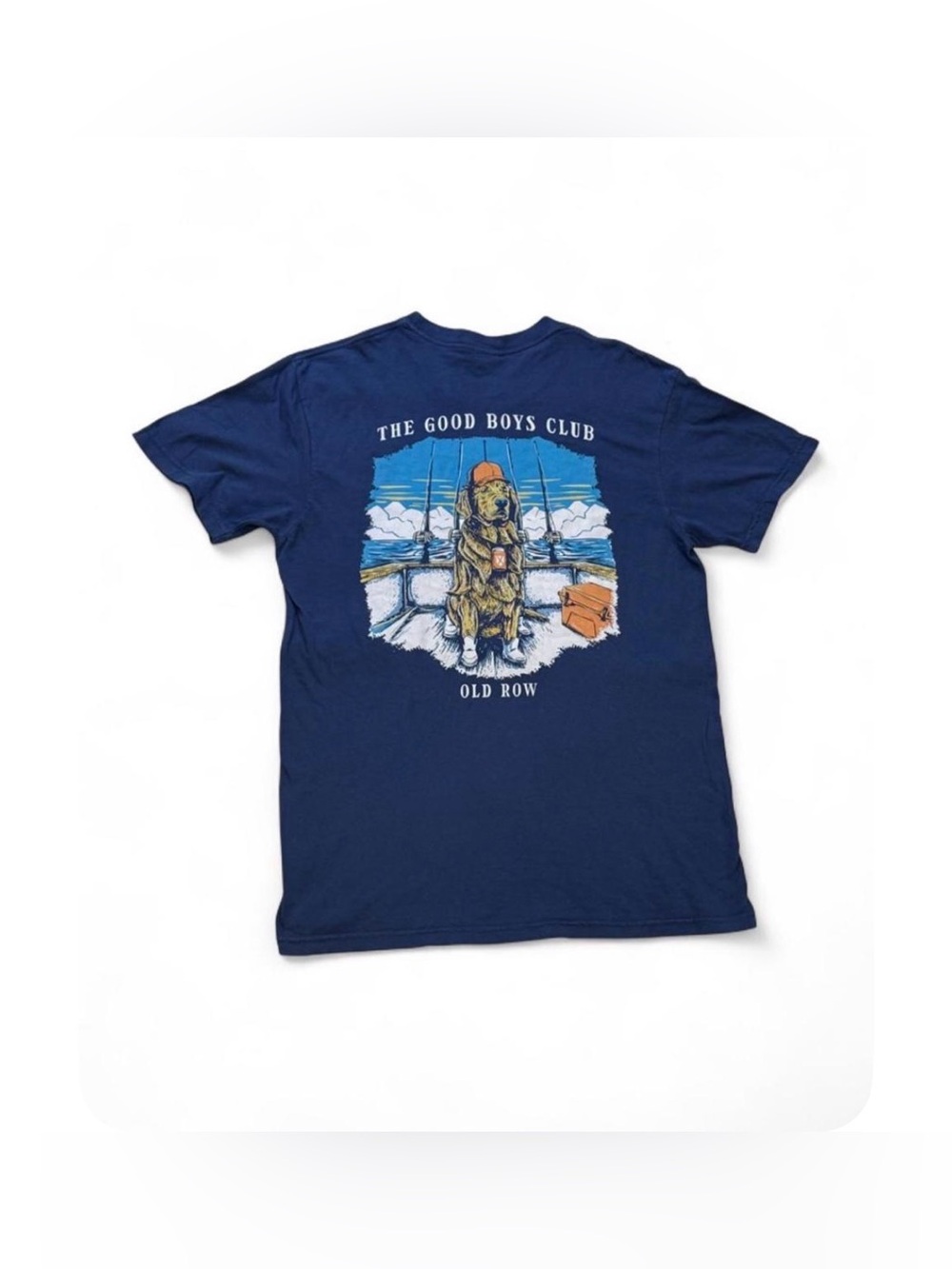 Old Row "The Good Boys Club" Deep Sea Fishing Tee 100% Cotton Size M